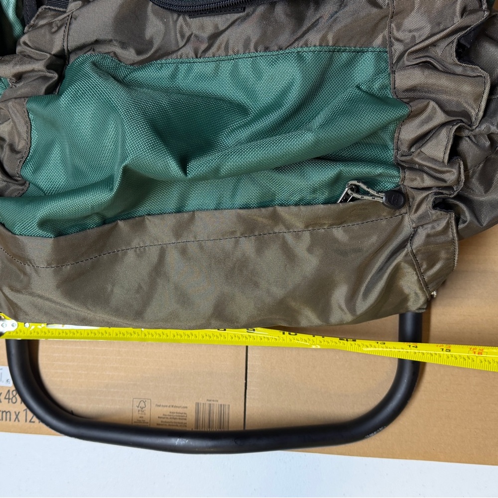 Mountainsmith Vintage Green and Brown Hiking Backpack with External Frame - Picture 11 of 12